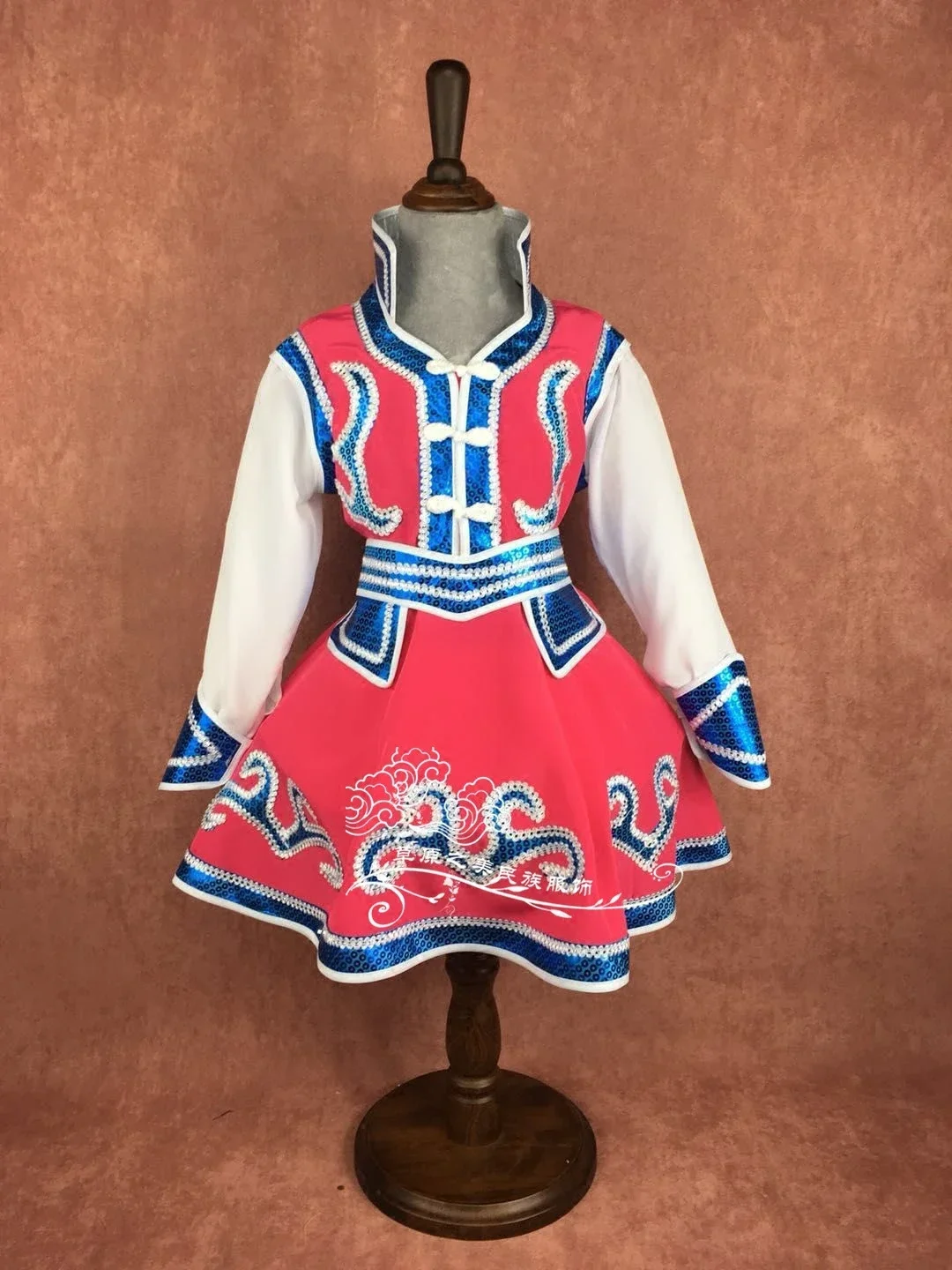 Children's Mongolian dance clothing robe Girls' performance clothing Women's ethnic performance clothing New