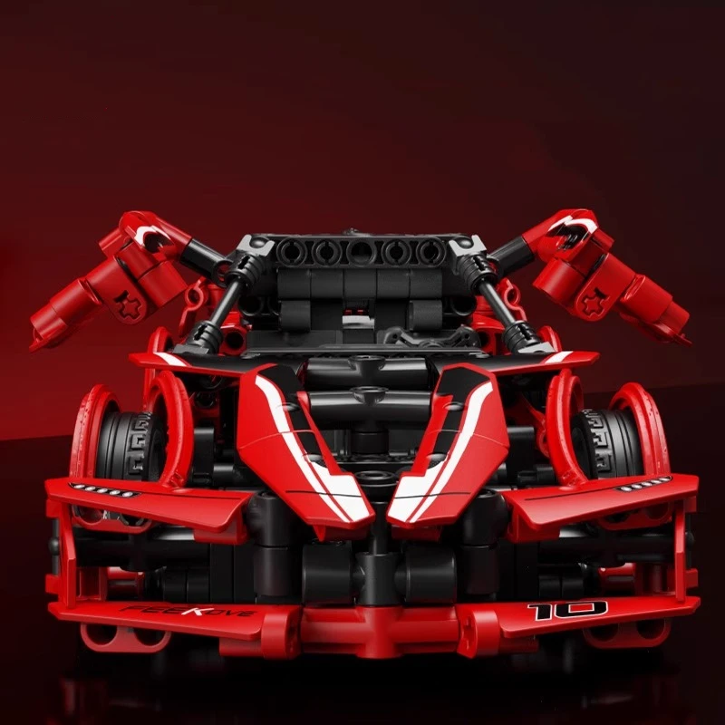 SEMBO sports car building blocks red racing  assembly model ornaments Kawaii children\'s educational toys cool birthday gift