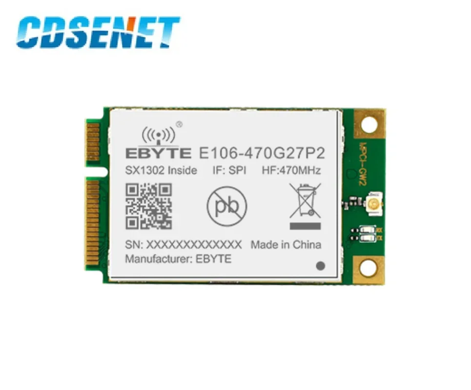 470MHz SX1302 LoRaWAN GateWay Module LoRa TX RX Module CDSENET E106-470G27P2 27dBm Wireless RF SPI PCI-e Interface