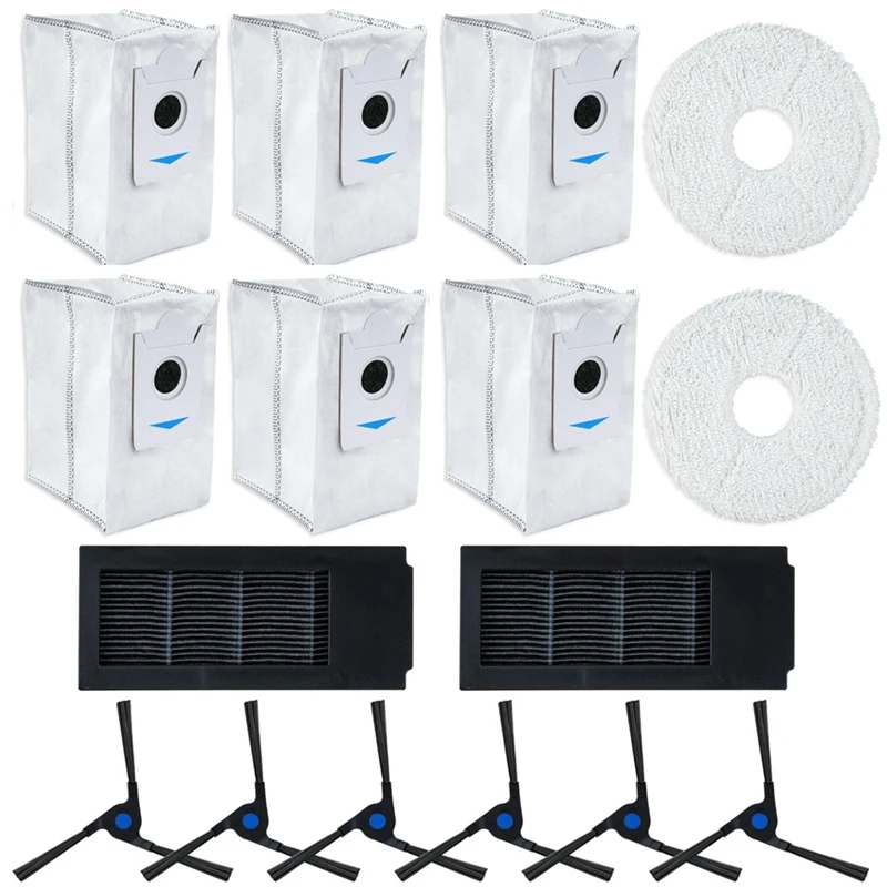 อะไหล่เหมาะสำหรับ X2 Ecovacs deebot X2 OMNI X2pro เครื่องดูดฝุ่นใน DEX86ถุงหูรูดแผ่นซับแปรงตัวกรอง
