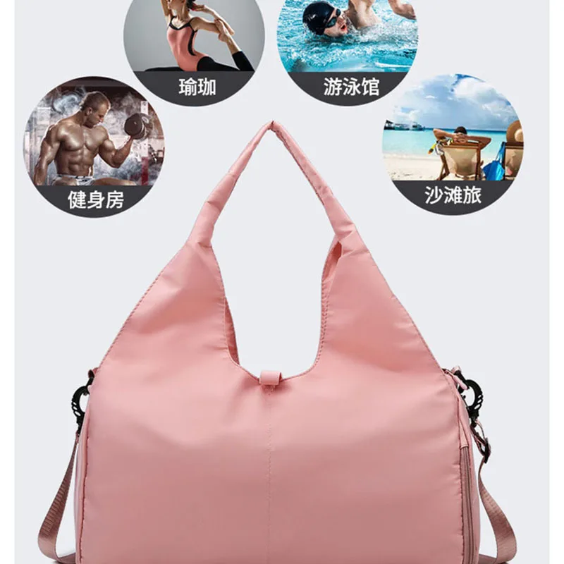 Bolsa de Ombro Multicamada para Mulheres, Bolsa de Viagem, Bolsa de Yoga, Saco de Fitness para Ginásio, Bolso Casual, Grande Capacidade