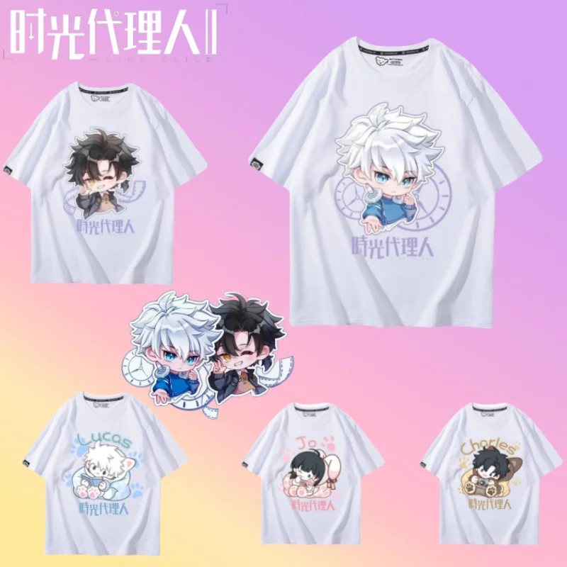 

Cute Link Click Lucas Charles Jo Creative Anime Cartoon Pattern Short Sleeve Summer Casual Versatile T-Shirt for Men and Women