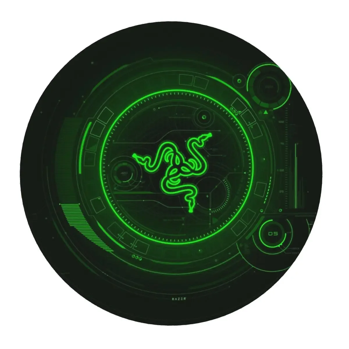 Razer Coasters Round Mouse Pad Computer Keyboard Mouse Mat Gaming Laptop Desk Mat Office Table Mats