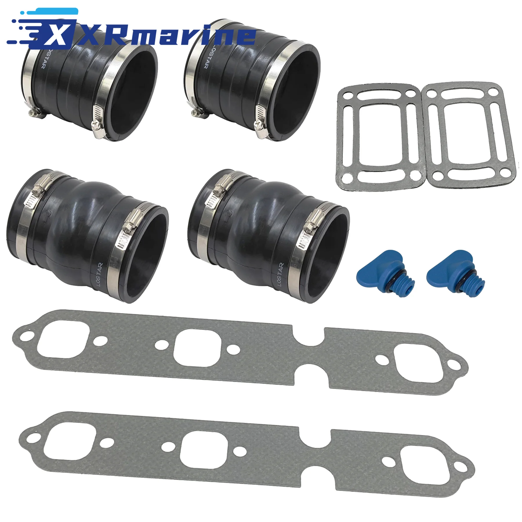 Exhaust Manifold Bellows Kit Fit OMC MODEL 4.3L - GM 262 CID, V6 (1986 & UP) 3852696 3852741 351325 806608A02