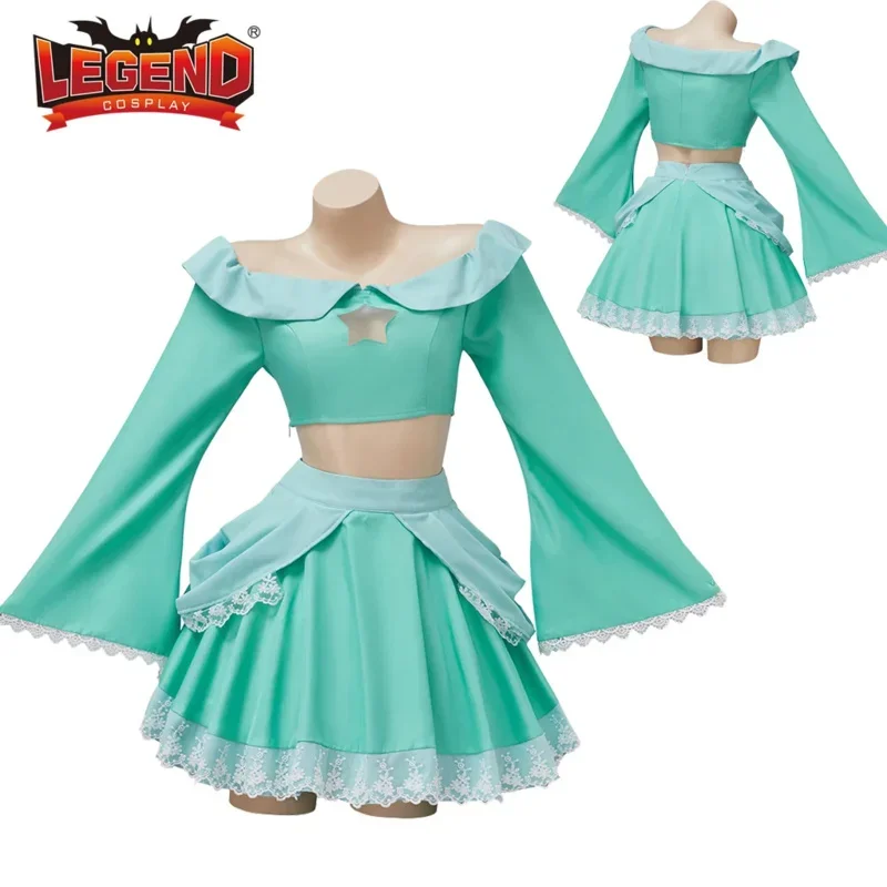 เจ้าหญิง Rosalina ชุดเครื่องแต่งกาย COSPLAY Light Blue Peach Super Bros Rosalina เครื่องแต่งกาย Lolita ชุดกระโปรงชุดผู้หญิง U