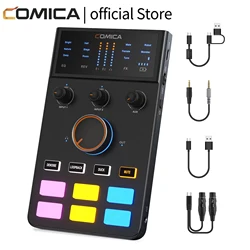 COMICA ADCaster C1 Audio Interface, Bluetooth connection For Streaming/Gaming/Podcasting, Sound Card For iMAC iPhone Android