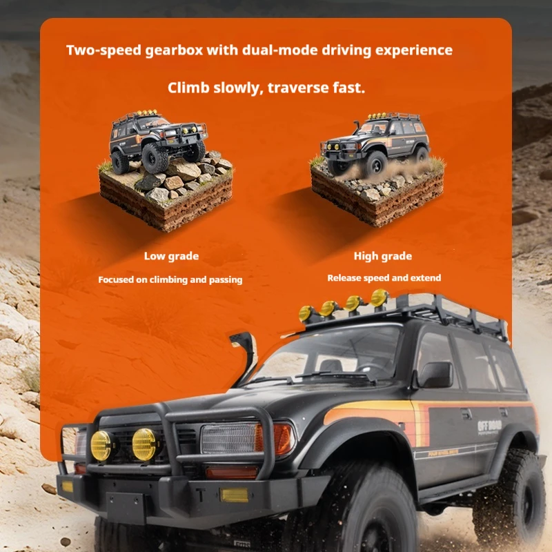 Fms 1/10 Lc80 Brushless Version Green/Black Climbing Car Simulation Outdoor Rc Remote Control Toy Car High Performance