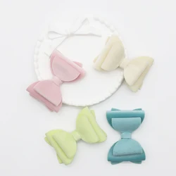 8PCS 60*40mm Color Set Flannelette Bows For Clothes Hat Shoes Sewing Hair Clips Applique Headwear Decor DIY Handmade Accessories