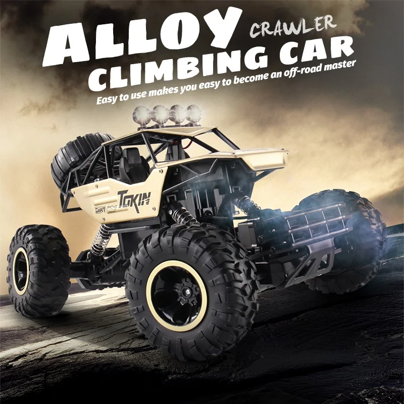מכונית RC 4WD בגודל 1:12 / 1:16 עם תאורת LED, שלט רחוק לרדיו 2.4G, משאיות שליטה בשטח לילדים
