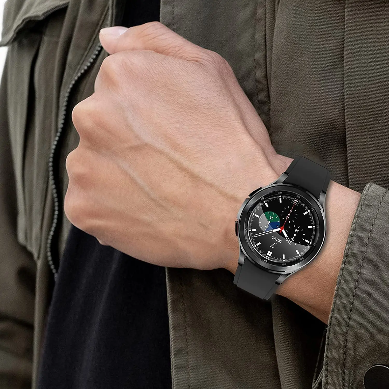 サムスンギャラクシーウォッチ用のクラシックなケース,4個,46mm/42mm,Galaxy Watch 4 44mm,40mm