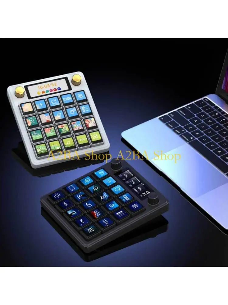 A2BA Computer AI Mechanical Voice Keyboard 0.85inch LCD Screen Customize with 2.8inch Secondary Screen Keyboard