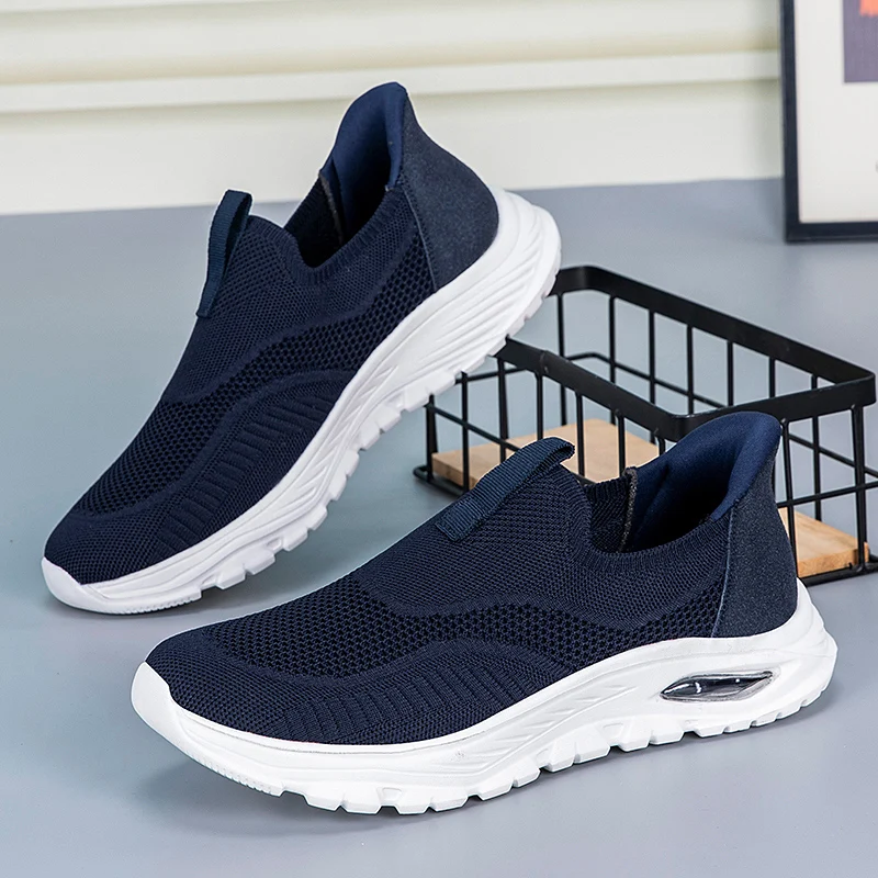 

Мужская прогулочная обувь, новая летняя дышащая удобная спортивная обувь с сеткой, износостойкая амортизирующая повседневная прогулочная обувь