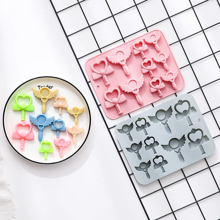 

3d 10-hole Fairy Stick Silicone Molds Fondant Candy Chocolate Mould Birthday Baking Accessories Cake Decorating Tools