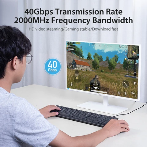 Кабель Ethernet Cat8 Vention 40 Гбит/с - Высокоскоростное соединение — внешний вид товара