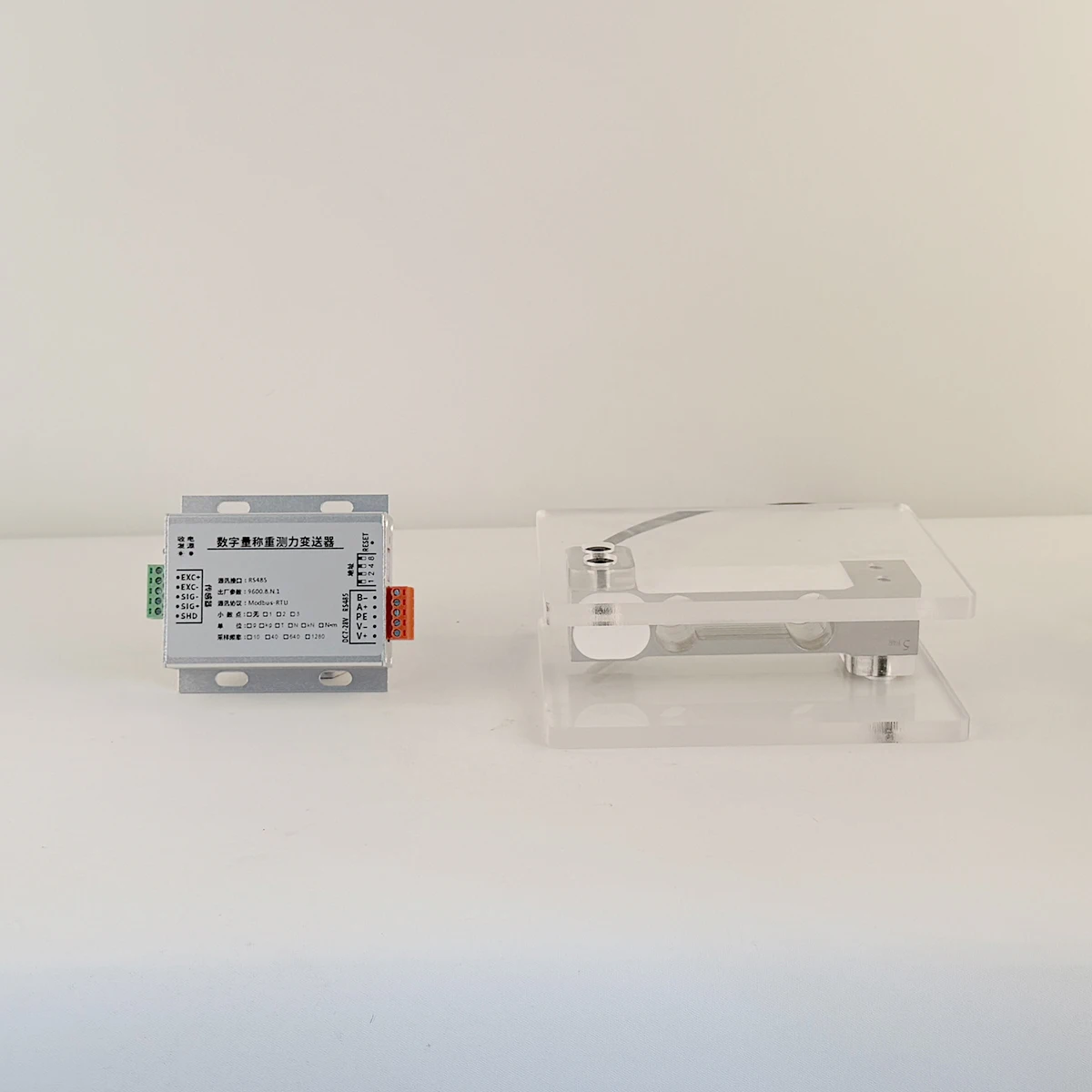 High Precision Load Cell Sensor with RS485 Modbus-RTU Signal Converter Module & Acrylic Mounting Bracket Kit 3kg-100kg