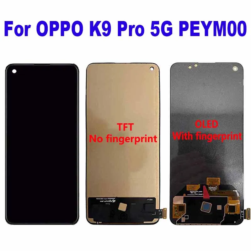 

Для OPPO K9 Pro 5G PEYM00 LCD дисплей кодирующий преобразователь сенсорного экрана в сборе запасной аксессуар