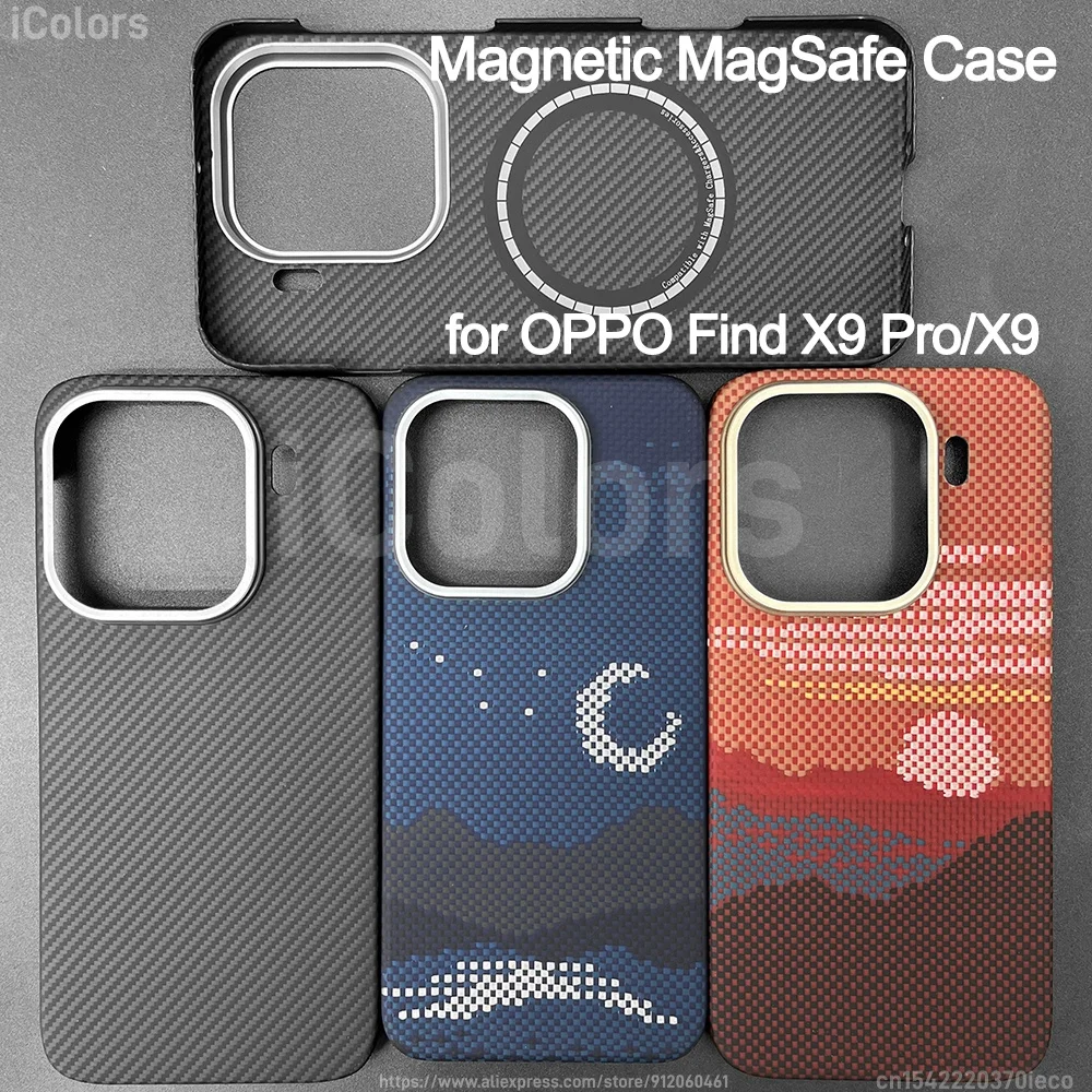 

for OPPO Find X9 Pro/X9 Aramid Carbon Fiber Case Ultra thin Lightweight Armor Protective Cover Compatible with MagSafe