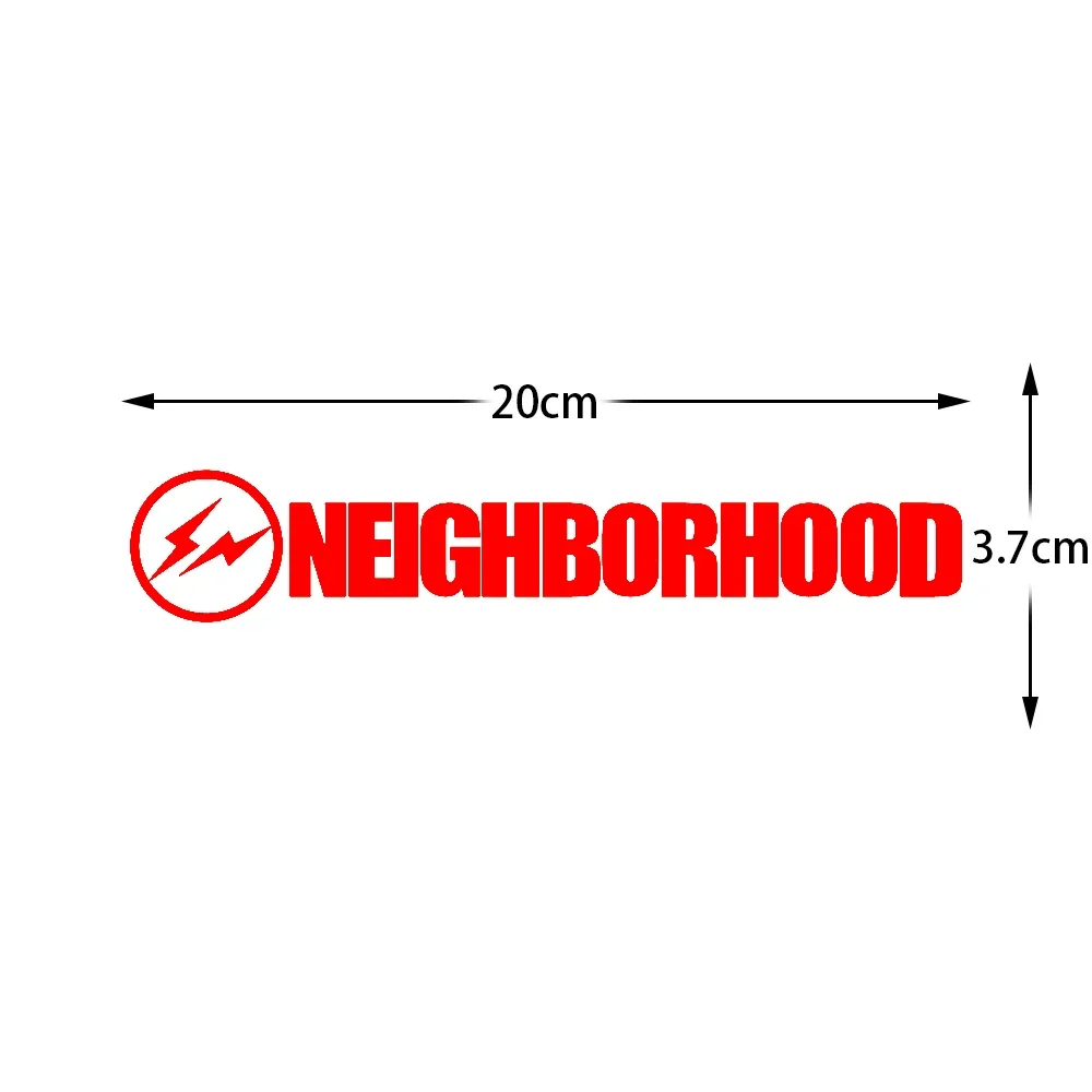 Lightning NEIGHBORHOOD Reflective Stickers Car Window Body Front Rear Windshield Bumper Trunk Motorcycle MOTO Decor JDM Decals