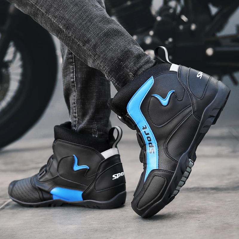 

Motorcycle protective riding boots unisex new four season high top anti slip off-road wear-resistant comfortable cycling boots