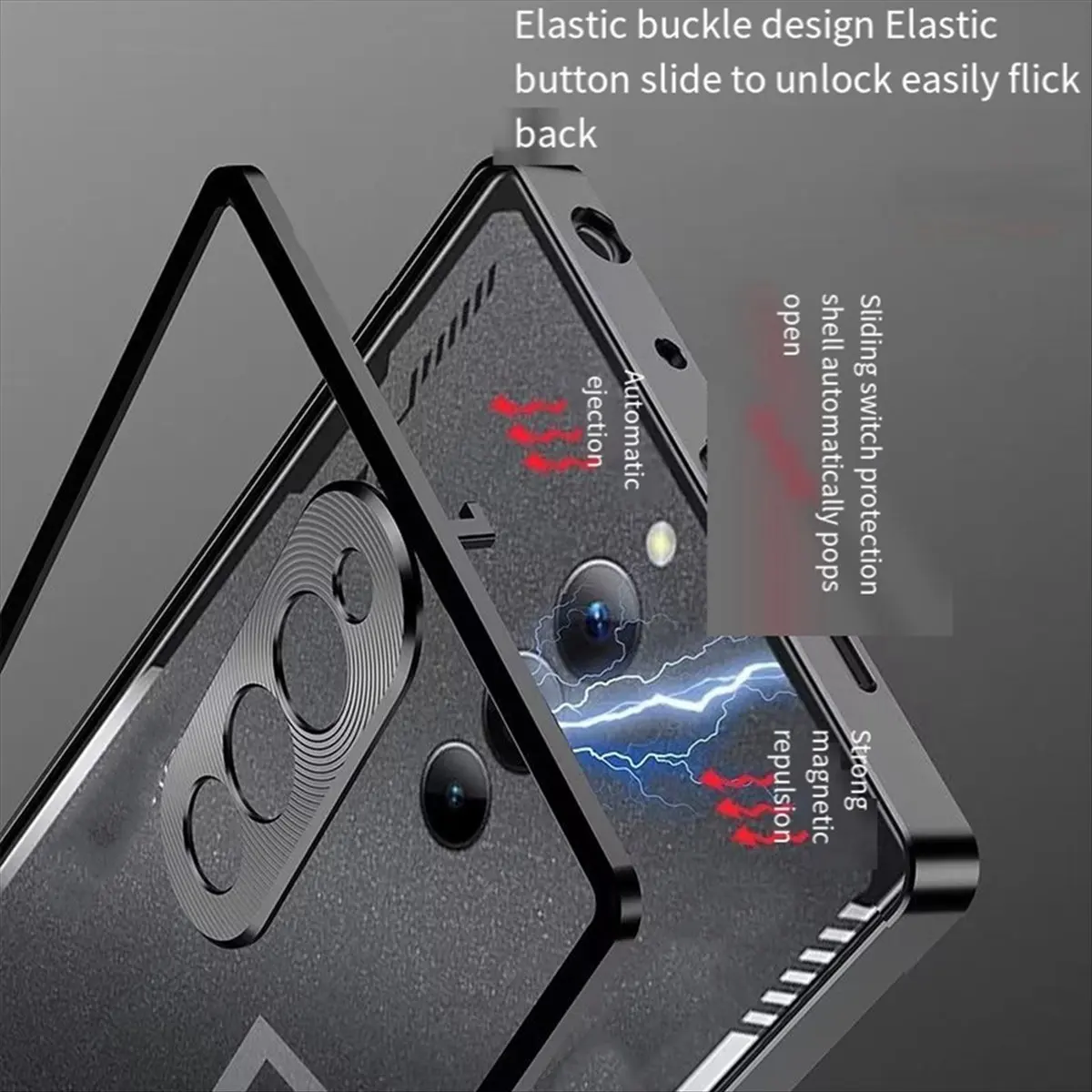 

Клинч, чехол из алюминиевого сплава с металлическим каркасом для Red Magic 8 Pro, прозрачная акриловая задняя крышка для телефона