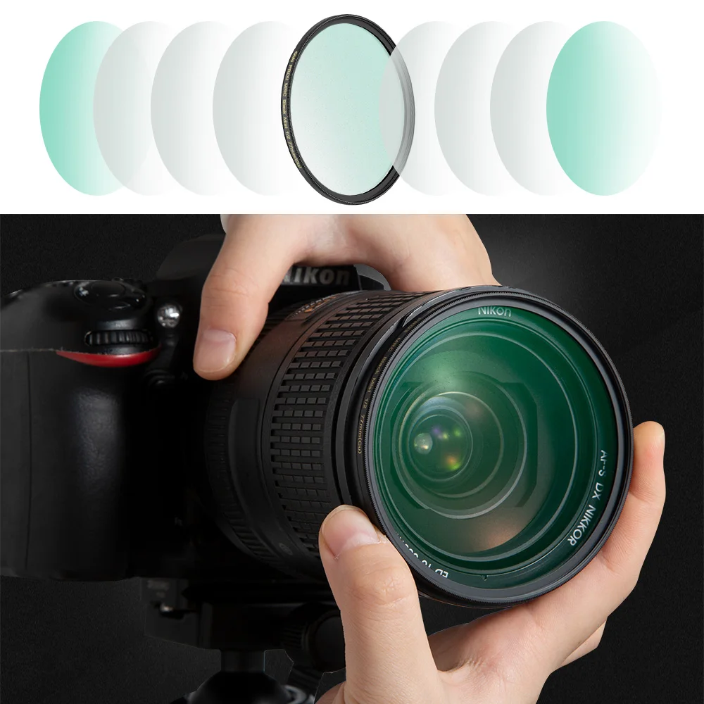GiAi 블랙 미스트 필터 Cu 프레임 소프트 확산 효과 초상화 비디오 52mm 58mm 67mm 77mm 82mm