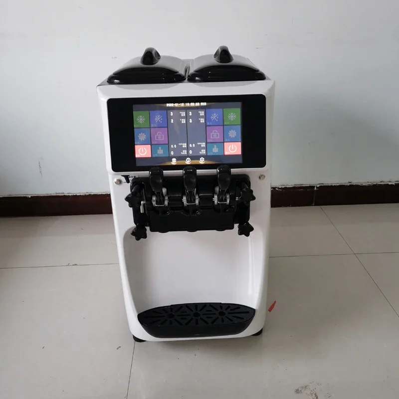 Three Flavors Desktop Ice Cream Machine Commercial Soft Ice Cream Machine Small Three-color Ice Cream Machine