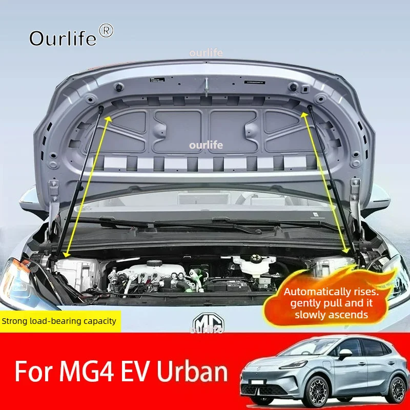 Für MG4 EV Urban 2026 2027 Auto Vordere Motorhaube Hydraulische Streben Motorabdeckung Stützstange Exterieur-Modifikationszubehör