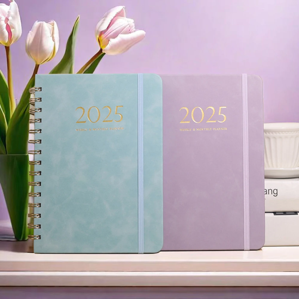 

2025 Planner Agenda Notebook A5 Coil Notepad Diary Students Stationery Office School Supplies