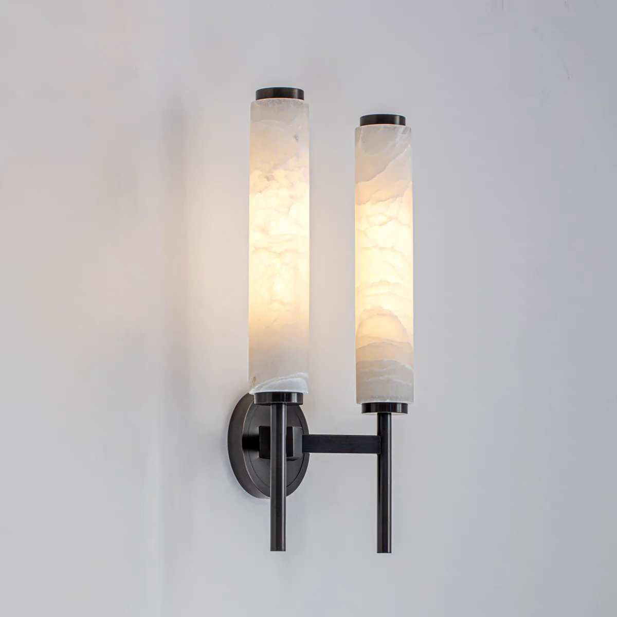 Natural Marble LED Wall Lights Black Gold Copper For Foyer TV Background Bathroom Bedroom Sconce Good Packaging