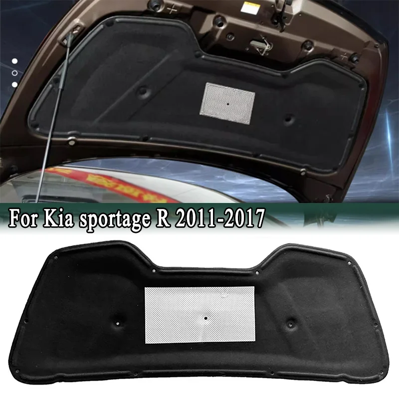 

For Kia sportage R 2011-2017 Front Engine Hood Bonnet Insulation Cotton Pad Soundproof Heat Insulation Mat With Buckle