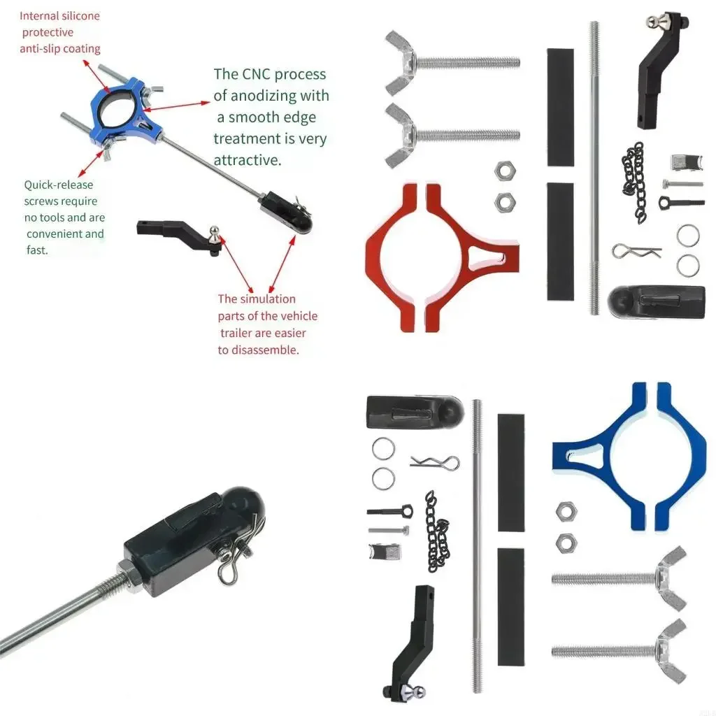 

Сверхмощная модель автомобиля Linker Сверхмощный алюминиевый сплав быстросъемный аксессуар для прицепа без крюка 15UB