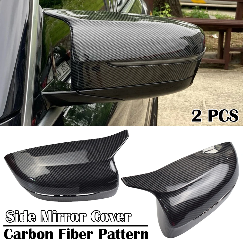 For BMW 5 7 Series G30 G38 G11 G12 LHD Side Mirror Cover Cap Carbon Fiber pattern Rearview Housing Car Accessories high quality