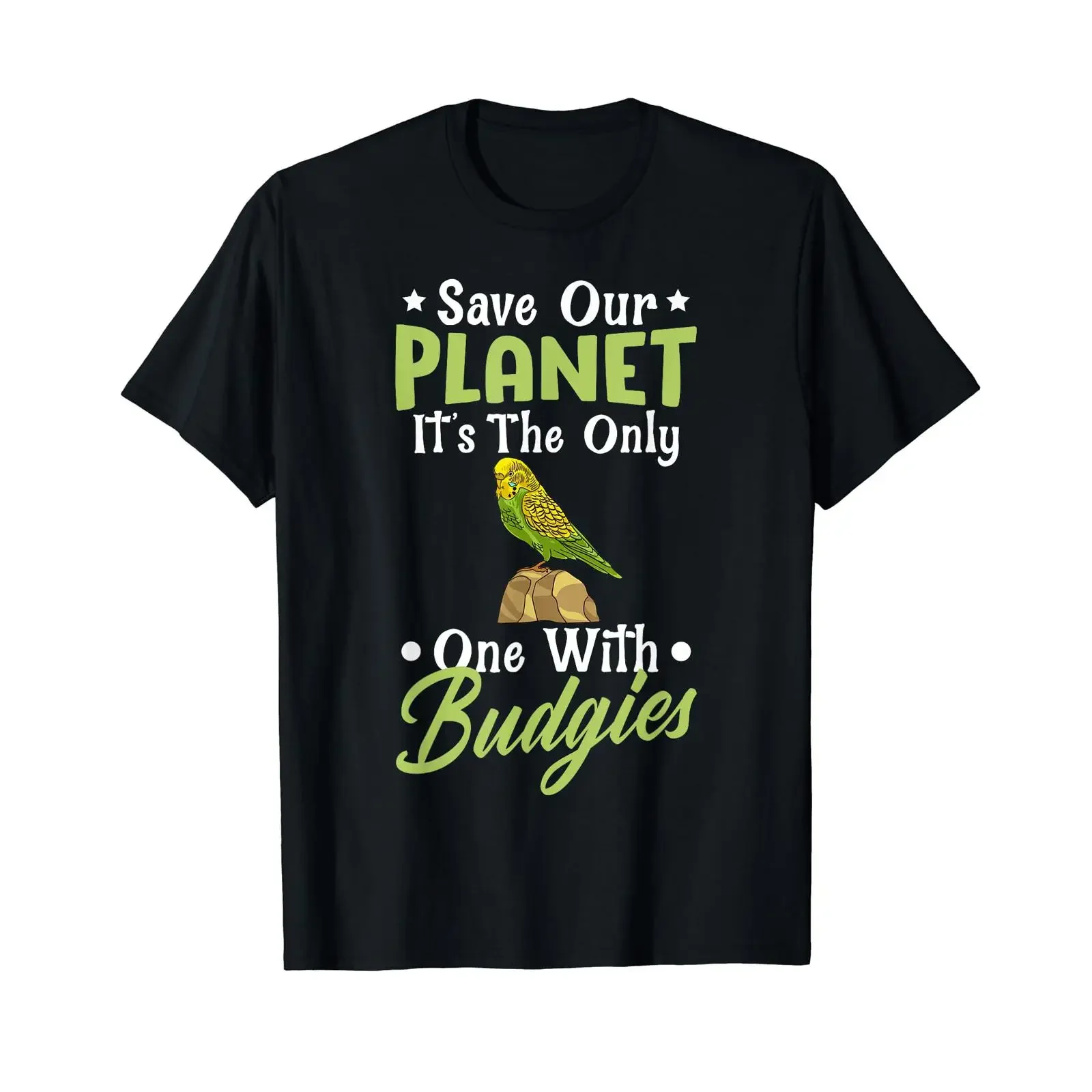 Budgie Animals Funny Blue Pet Birds Nests T Shirt vintage Washed fashion Unisex Soft designer clothes streetwear Casual graphic