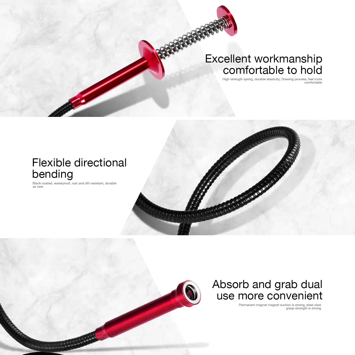 أداة التقاط مغناطيسية مرنة قابلة للانحناء، أداة التقاط بأربعة مخالب مقاس 24 بوصة #4