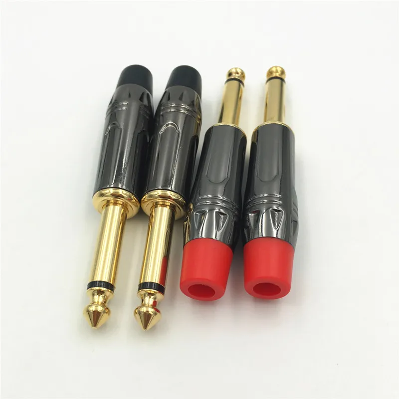 10 Connettori Audio Mono 6.35mm – Spina 1/4 Di Pollice A Saldare Per Microfono E Amplificatore