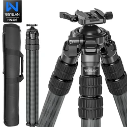 WEYLLAN HN403 40mm Carbon Fiber Tripod for Hunting 70.49'' Carbon Shooting Tripod with Built-in 52mm Ball Head Max Load 30kg