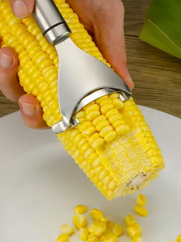 Corn Peeler Stripper For Corn On The Cob Remover Tool,Stainless Steel Kitchen Grips Corn Planer Cob Cutter Kernels