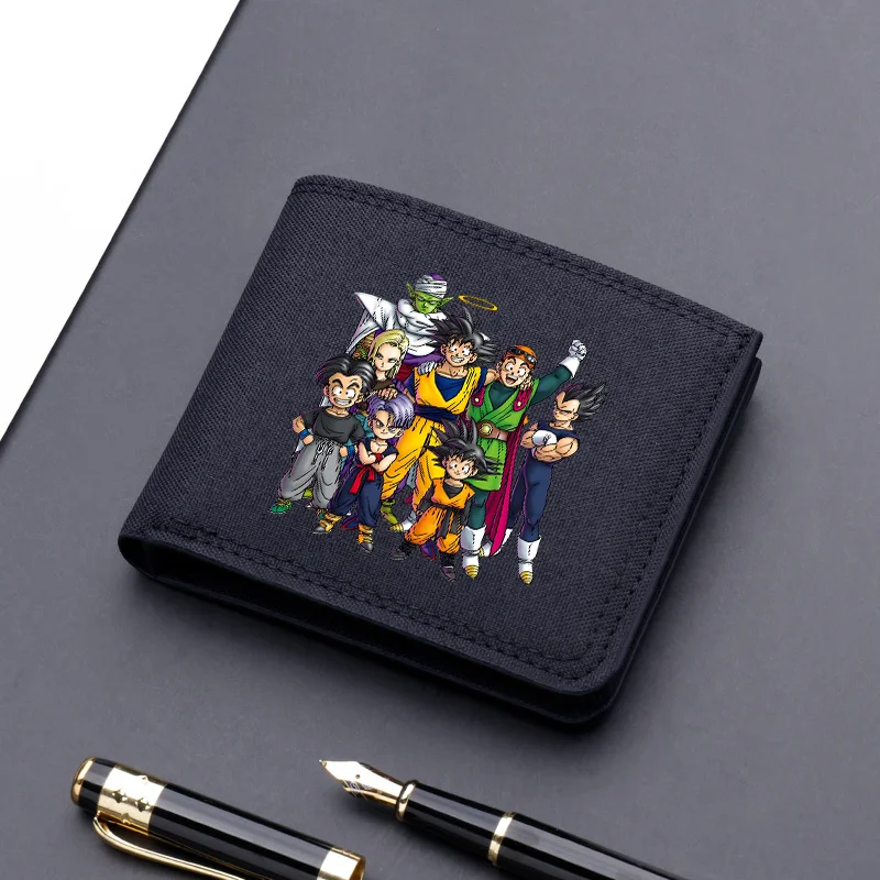 Dragon Ball Short Wallet Cartoon Money Bags Business Children Change Purse Card Holders Hasp Multi-card Slot Coin Wallets Gifts