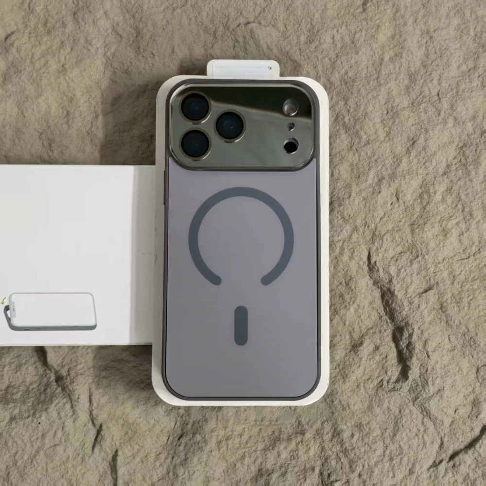 เคสแข็งคริสตัลหรูหราเลนส์ใหญ่สำหรับ iPhone 17 Air 16 15 14 13 12 Pro Max Plus ลายลูกกวาด รองรับการชาร์จไร้สายแบบแม่เหล็ก