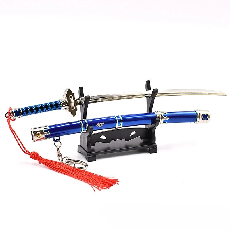 22 ซม./8.66in อะนิเมะเกม Exorcism มีด Aomura Lin Bouncing with Scabbard อาวุธทําด้วยมือรุ่น PROP เครื่องประดับ Uncut เดสก์ท็อปของเล่น