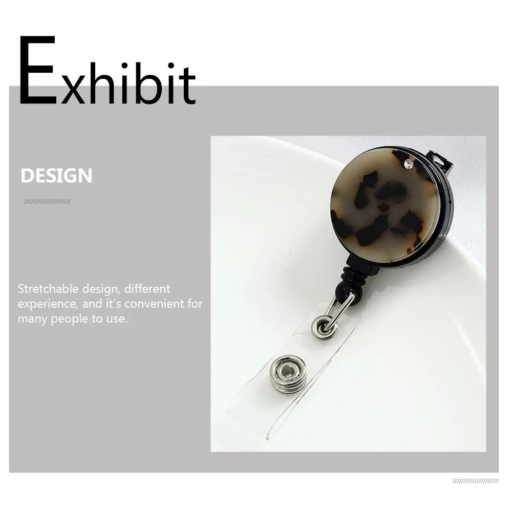 

Creative Badge Holder Leopard Print Clip for Office Staff Restaurant Workers Factory Employees Name Tags Id Cards