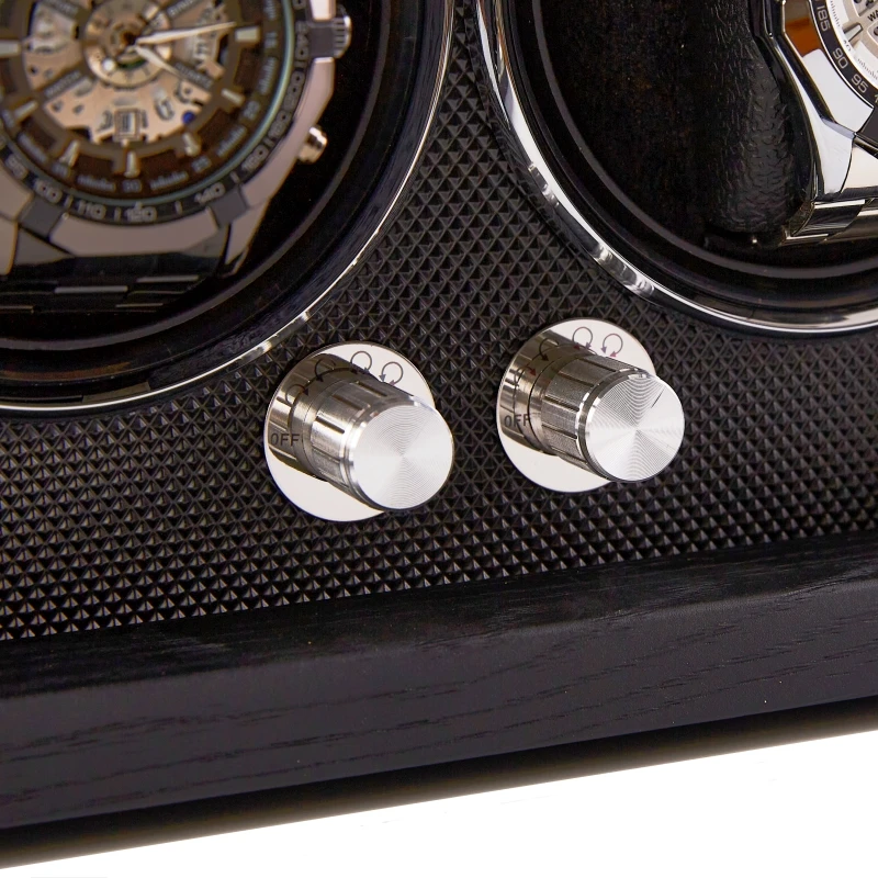 2024 New Embers New Matte Black 1 2 Slots Watch Winder Wooden Shaker Watch Box Automatic Winder Storage Case Mabuchi Motro