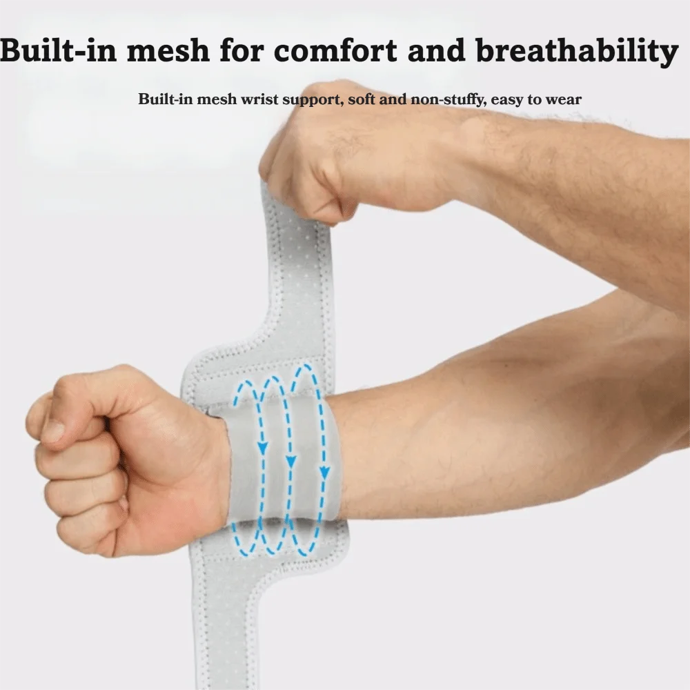 Spring Support Wrist Brace Adjustable Straps Compression Design Wrist Guard Breathable Cross Straps Compression Wrist Wrap