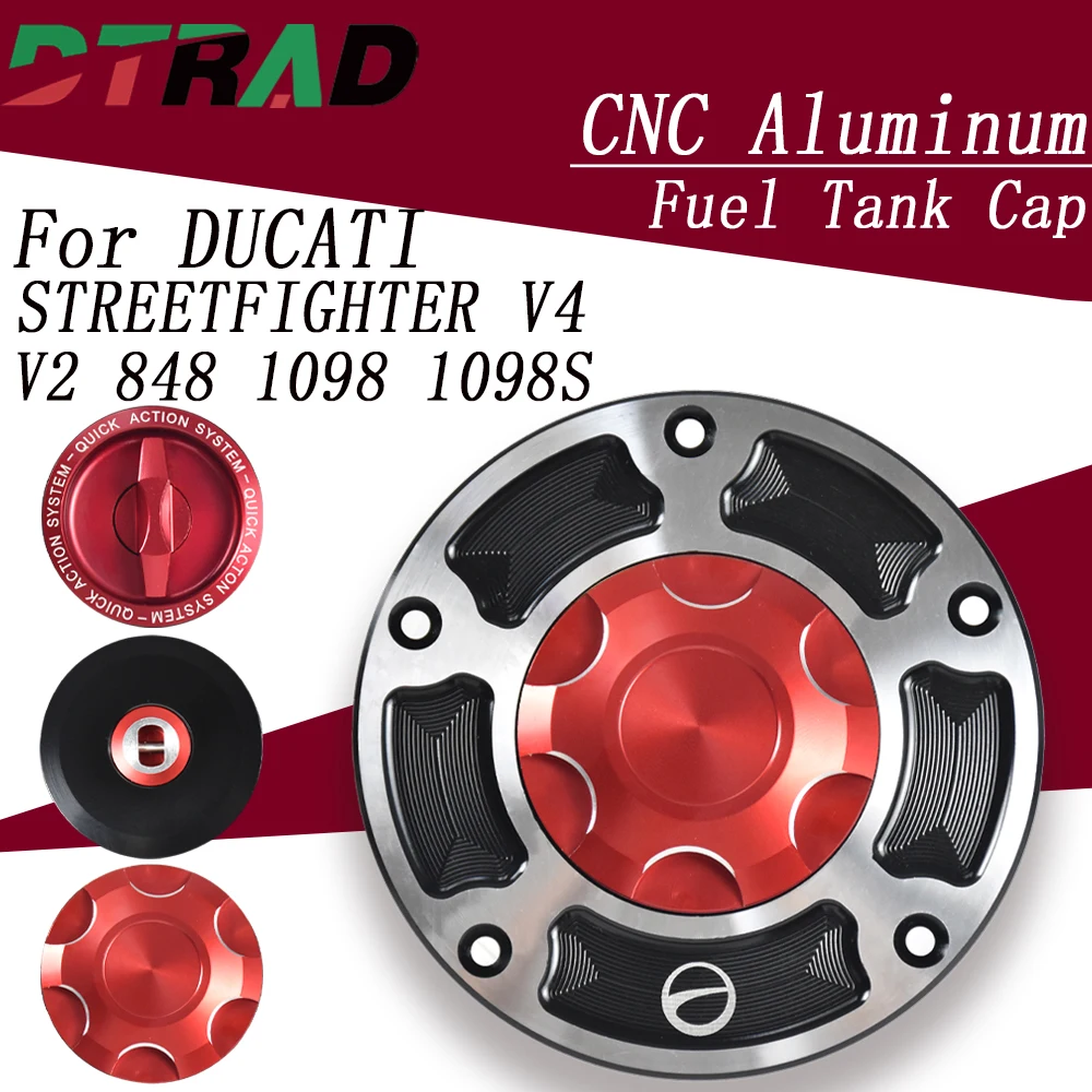 

Винтовая крышка топливного бака для гонок на мотоциклах для DUCATI STREETFIGHTER V4 2020-2025 V2 848 1098/S, быстросъемная крышка для газового масла