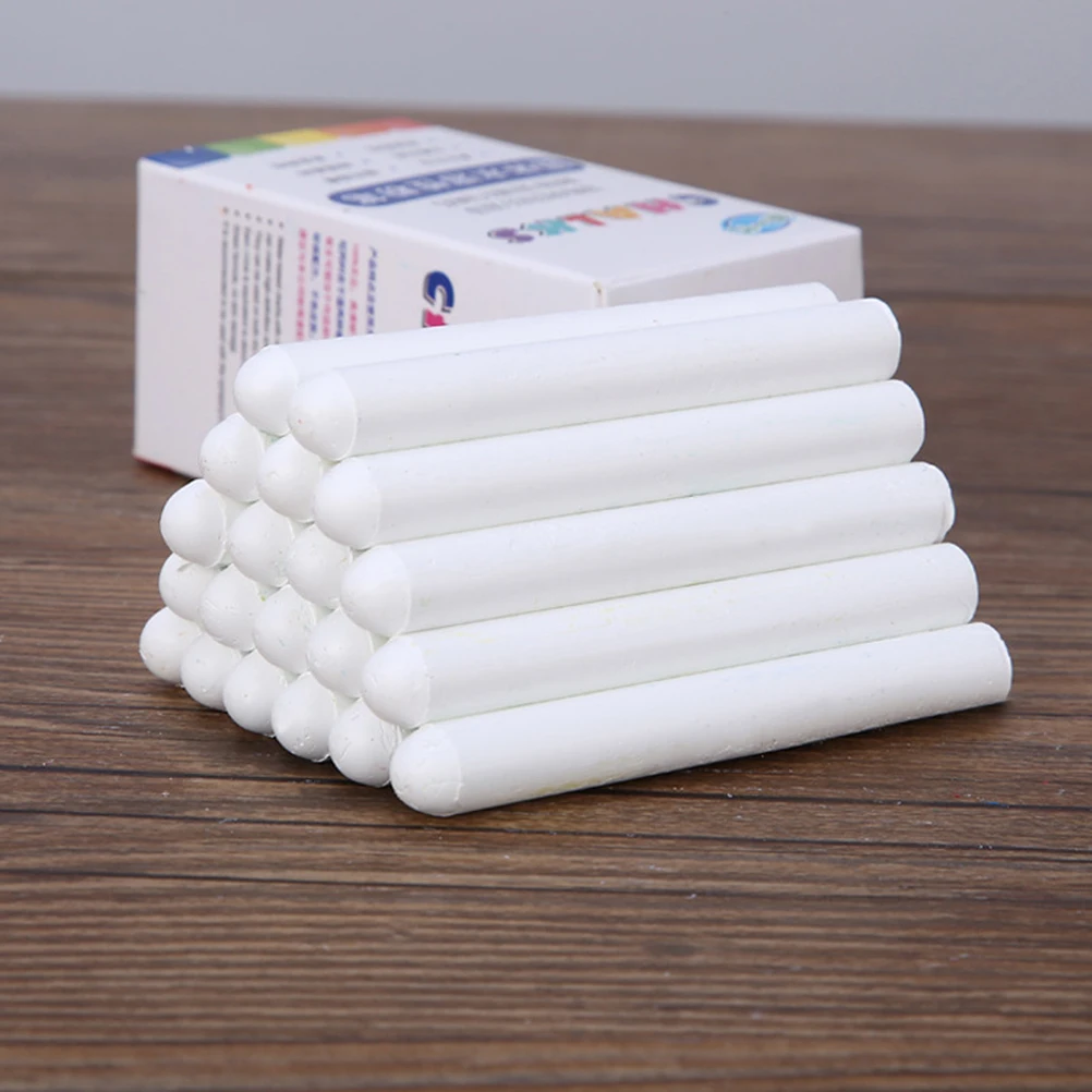 

20 Pcs Water Soluble Dustless Chalks Friendly Washable Kids School Painting Chalkboard Blackboard Sidewalks