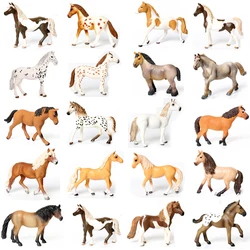 Realistic Plastic  Appaloosa Arabian Horses Paint Spotted Horse Animal Models Figure Toy Set Educational Collection Figurine Toy