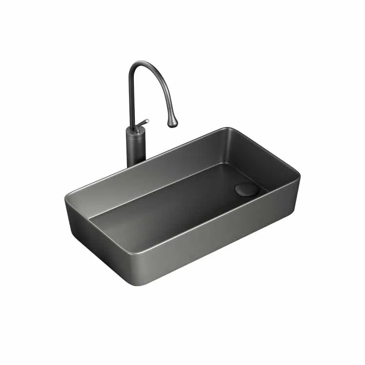 

Gun gray side, left and right sewer basin, balcony washing machine ceramic, wash basin single basin
