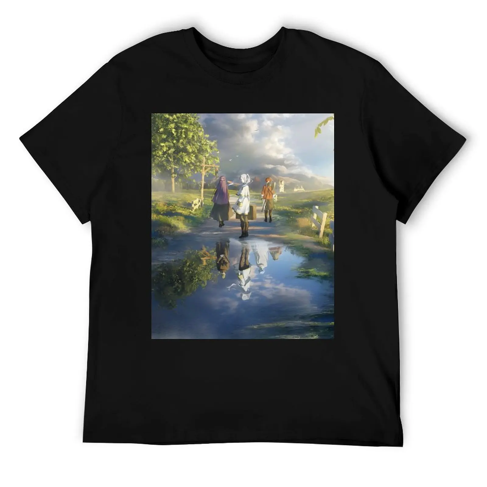 

Sousou no Frieren T-Shirt cotton t shirt pack anime t shirts for man t shirt custom print T-Shirt