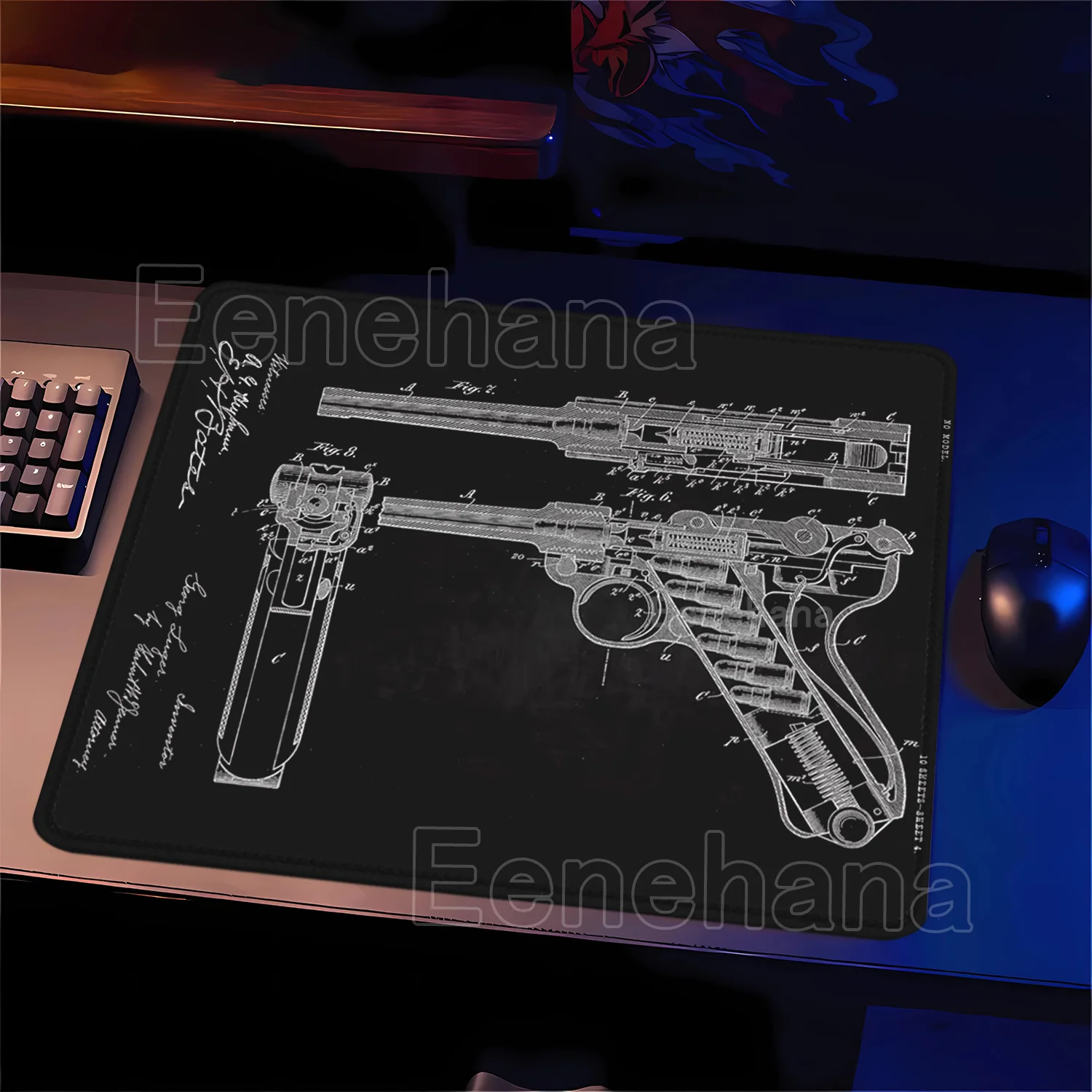 

Grey small Mousepad Gun part Perfect Stitch Edges small Mouse Pad Large PC Computer offices accessories Keyboard Carpet Desk Mat