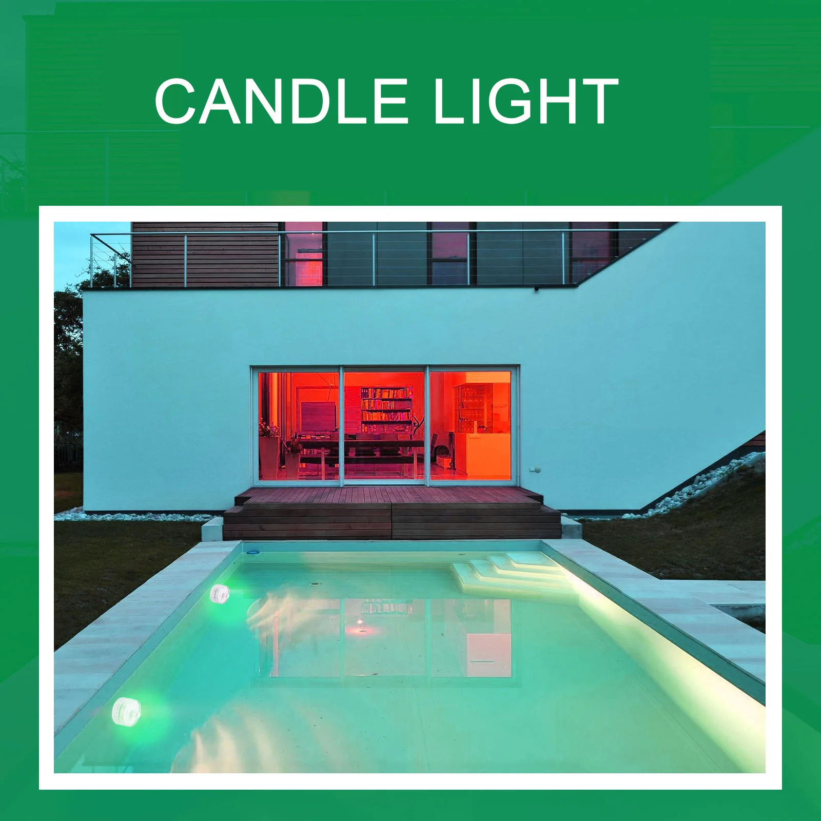 

6Pcs LED Lamps Green Waterproof Lights St. Patrick's Day Festival Party Decorative Light for Home Garden